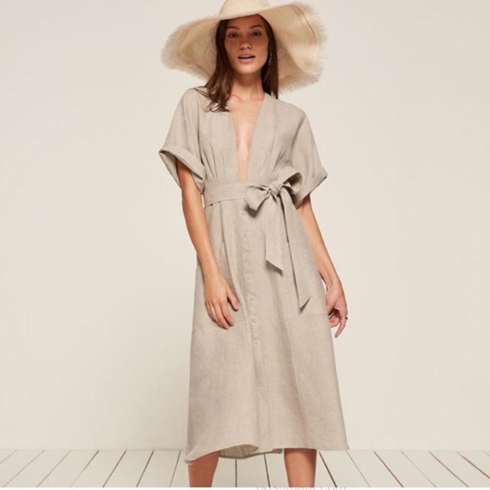 Reformation Geneva Linen Dress